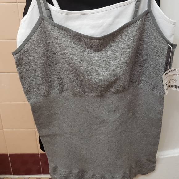 NWT MarylynMonroe 3PK Spaghetti Sleeves Seamless Shaping Camis;B/W/G;Sz L&M.$45 - Picture 4 of 15